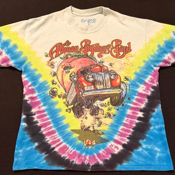 Liquid Blue Other - Allman Brothers Band "Mushroom Express" Tie-Dye T-shirt Mens XL 1997